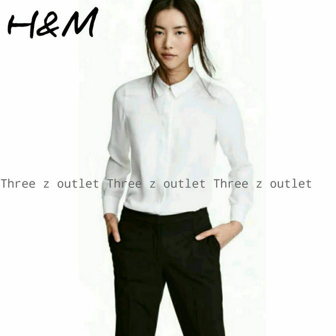 BARANG MURAH KEMEJA H&M/KEMEJA PUTIH LENGAN PANJANG/KEMEJA BRANDED/KEMEJA WANITA KEBURU HABIS..