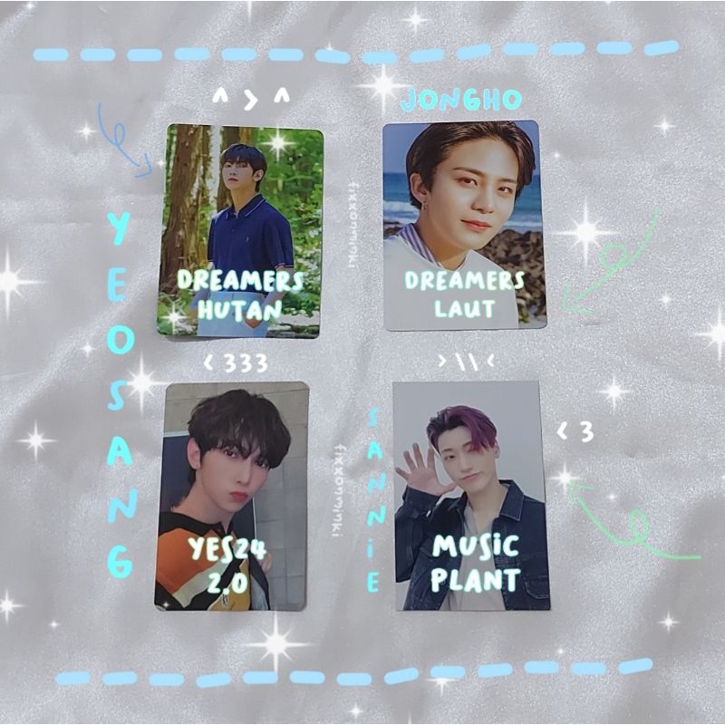 pc san jongho yeosang photocard ateez official (dreamers muplant yes24)