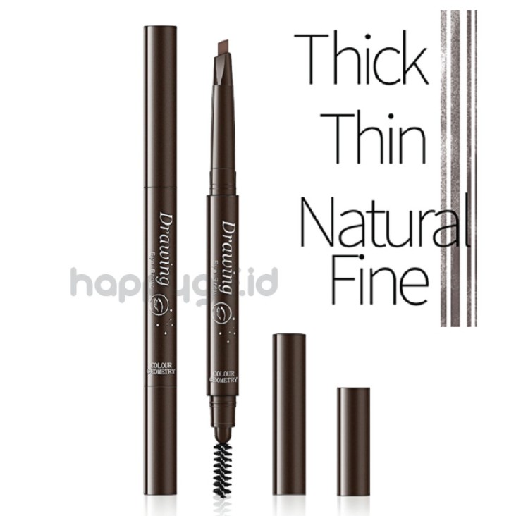 LAMEILA 7 Geometry Colors Double Heads Eyebrow Pencil Lasting Eyebrow Pen (Waterproof) LA005