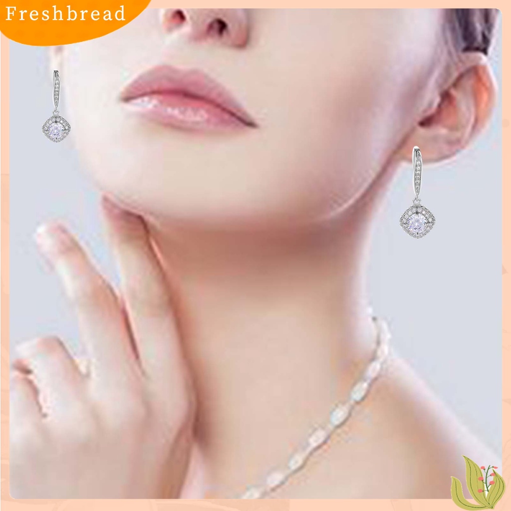 Terlaris Earrings Square Women Dress Up Eardrop Female Fashionable Dangler Jewelry Party Gift