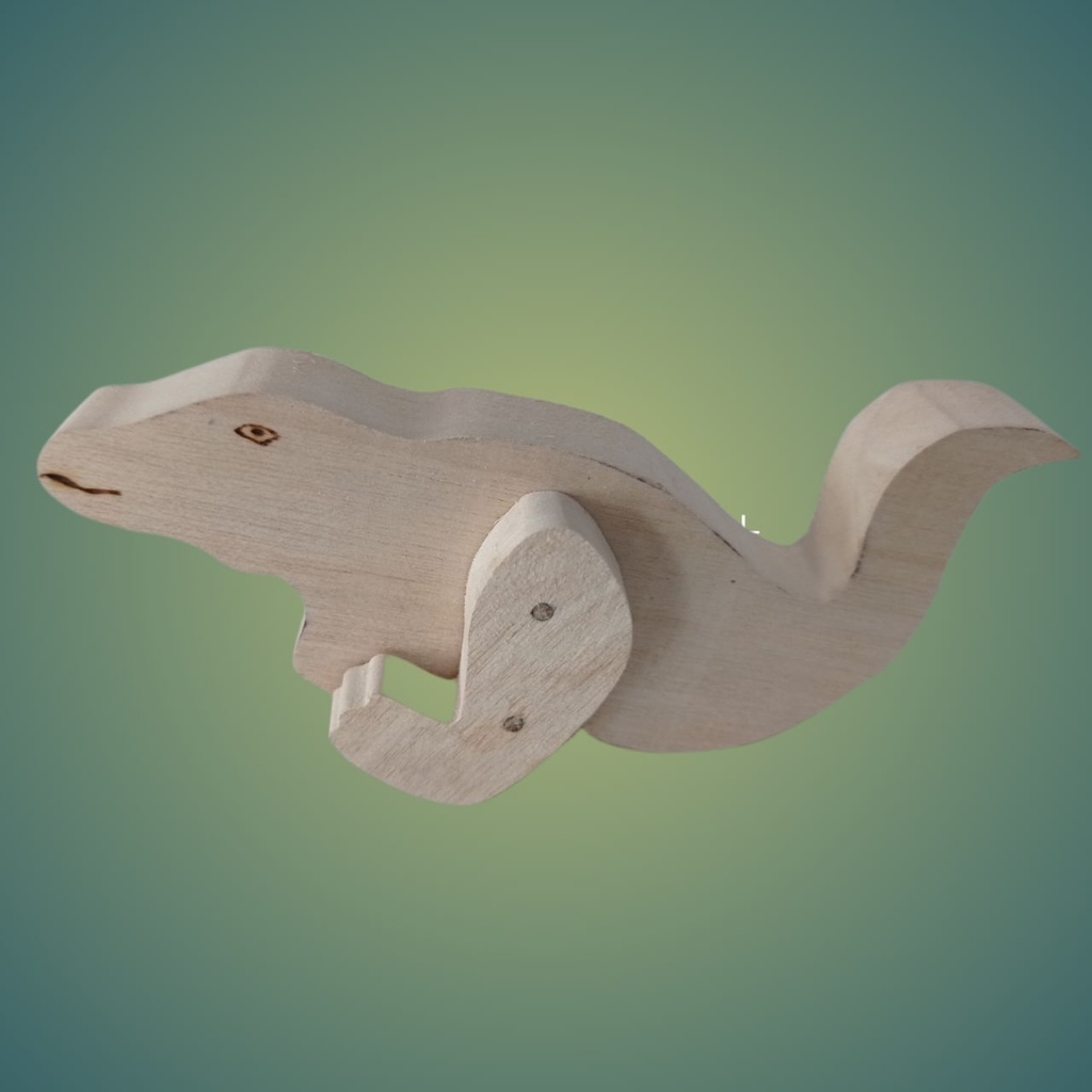 Mainan Anak Edukatif Kayu Binatang Hewan Komodo Lucu Murah Bergerak