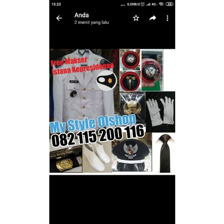 Termurah Seragam Pelantikan Lurah/Kades/Kepala Desa PDU 1 set Komplit