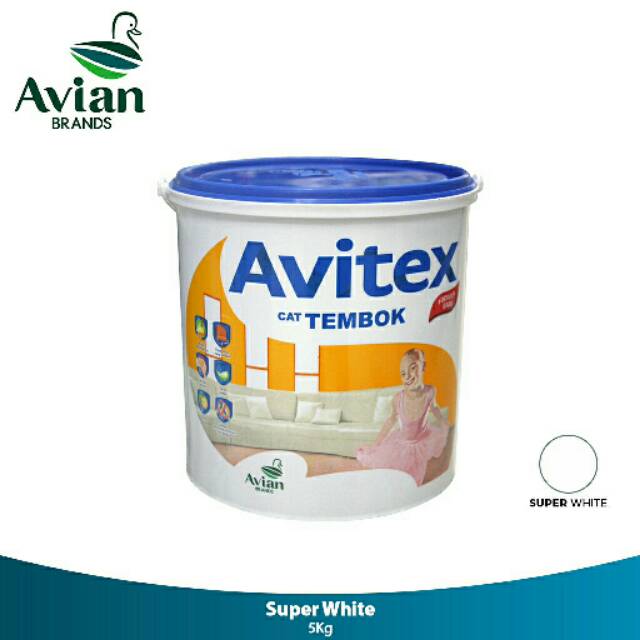 Cat Tembok Avitex 5 kg Avian Brand / Interior Exterior Plafon Warna