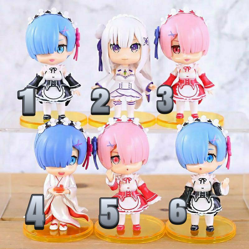 action figure re zero rem emilia