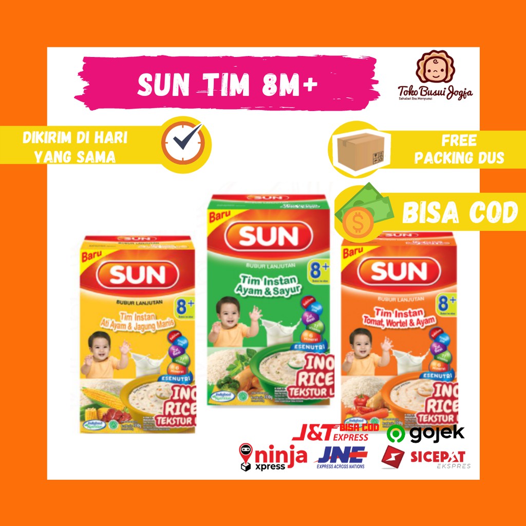 Sun Bubur Sereal Tim Susu Cereal Bayi MPASI 6 8 Bulan Kotak 120 g