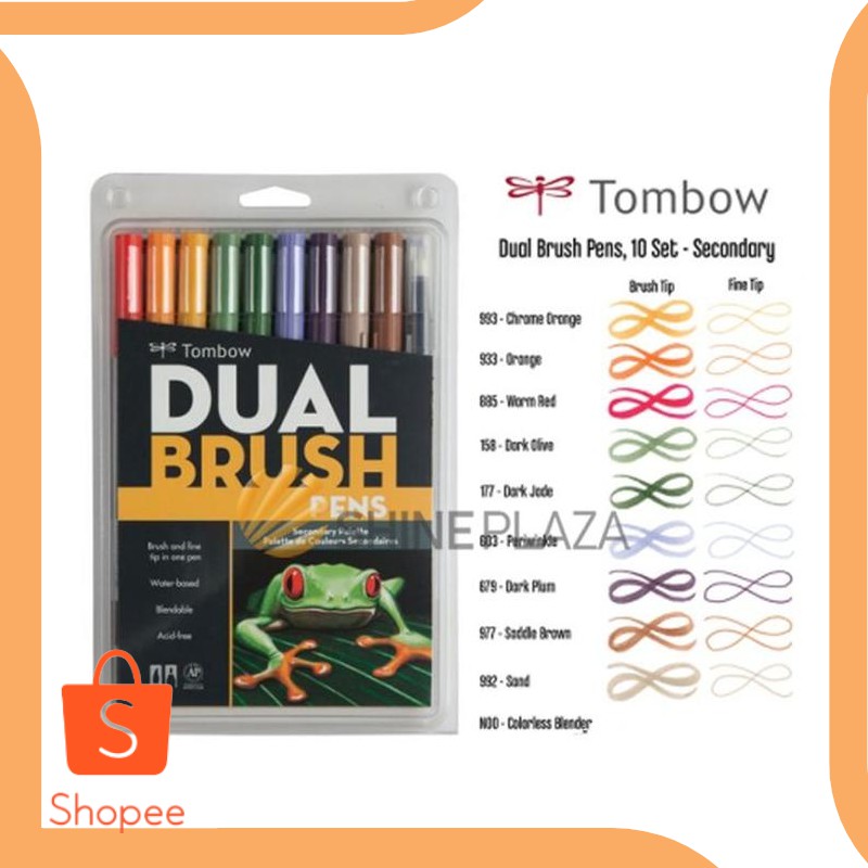 

Unik accessories Tombow Dual Brush Pen Set 10 - Secondary Palette 20DEZ Berkualitas