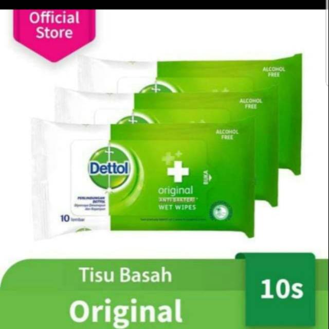 Tisu basah antiseptic dettol isi 10lembar