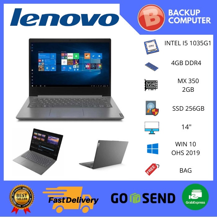Lenovo V14 14IIL 9JID + OHS (i5 1035G1 Win10 Home 8GB 256GB SSD 14"