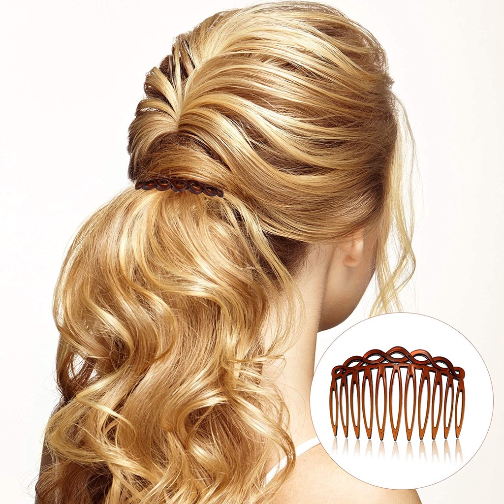 7.5 cm Rambut Garpu Sisir Sisir Sisi Rambut Plastik Gigi Lurus Tenun Efek Berbentuk Penyisipan Klasik Retro Gigi Tajam Plat Aksesoris Rambut French Eight