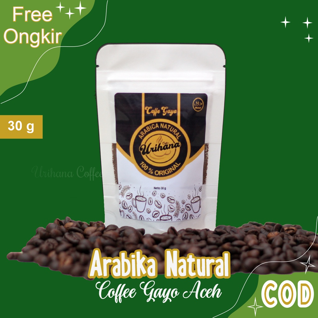 

Kopi Bubuk Arabika Aceh Gayo Takengon Coffee Arabica Gayo Aceh Proses Natural Asli Murni 100 % Original Organik Premium Kekinian Halal 30 Gram Murah