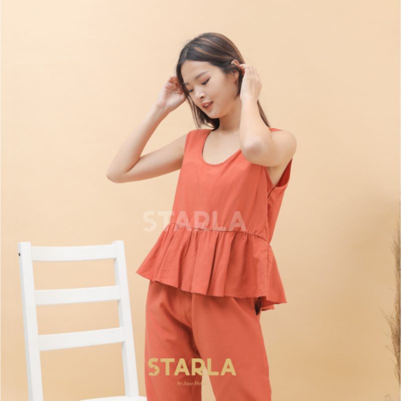 PIYAMA WANITA DEWASA BAJU TIDUR WANITA LENGAN PENDEK PAJAMAS STARLA