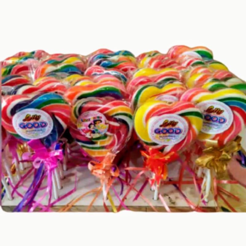 

Permen Lollypop bentuk love (netto 60gr)