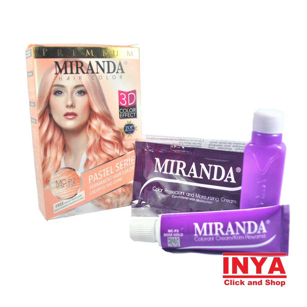 MIRANDA PASTEL SERIES MC-P2 ROSE GOLD 2x30ml+10ml - Semir Rambut - Pewarna Rambut