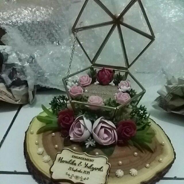 Tempat Cincin /terarrium Ringbox/ringbearer/tempat Maskawin/tempat Cincin Rustic /terarrium Rustic