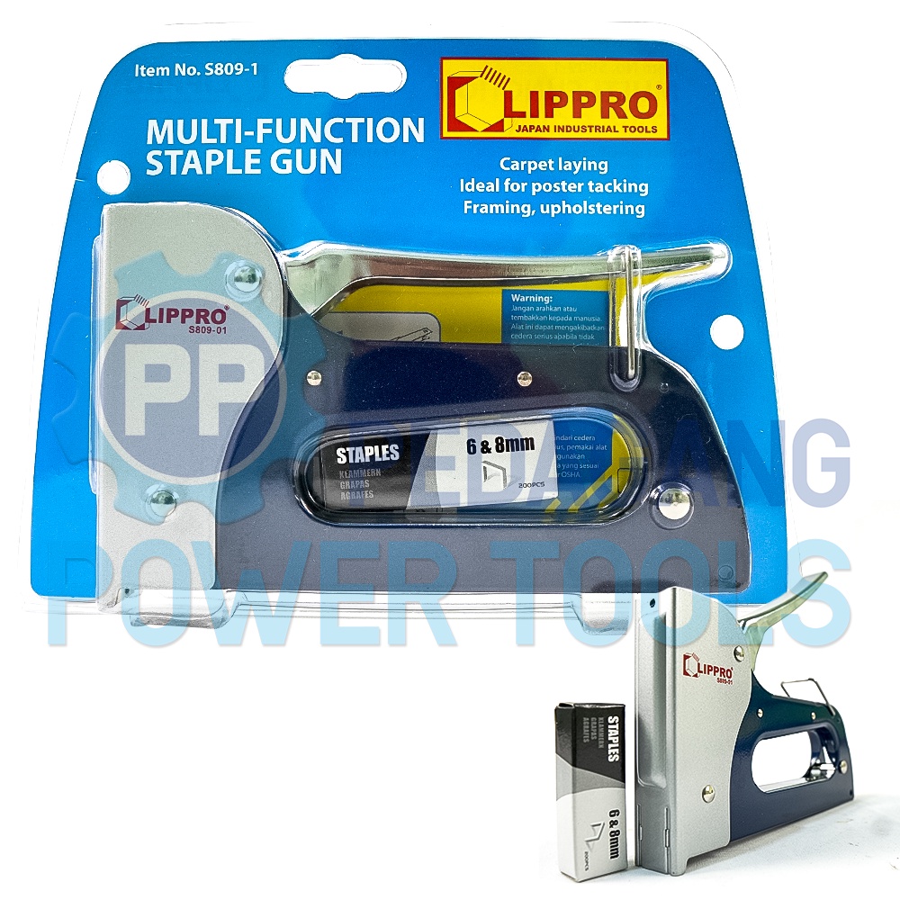 LIPPRO STAPLE GUN TACKER STAPLES JOK TEMBAK HEKTER MULTI FUNGSI S809-1