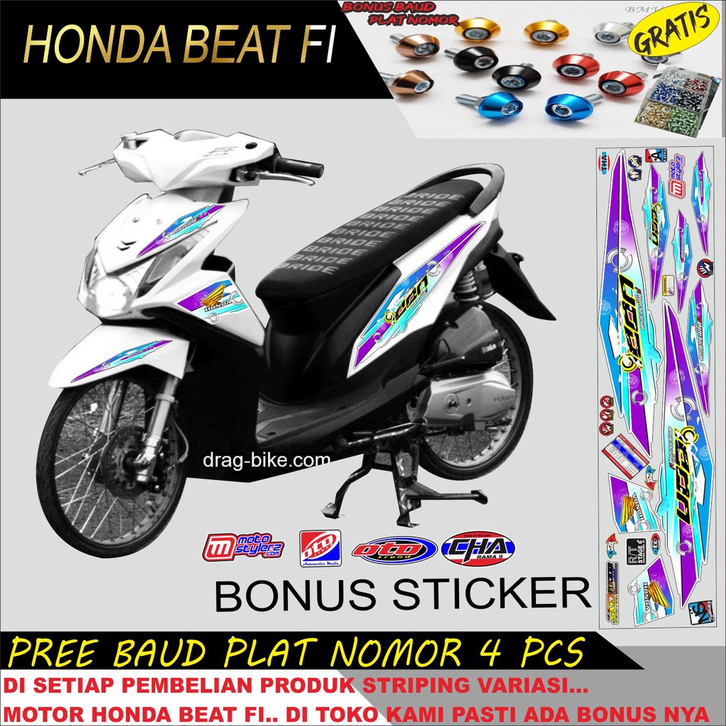 STRIPING VARIASI STIKER MOTOR BEAT FI