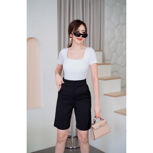 CELANA TON BEWRY MODEL MIDI HIGHWAIST KANCING DUA|CELANA BAHAN IMPORT BANGKOK(CLBRY019)