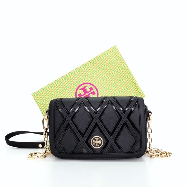 Tory Burch Robinson Patchwork Chain Mini Bag
