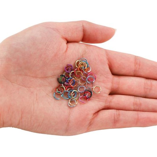 Ring Terbuka/Konektor Split Bahan Aluminum Warna-Warni Ada 27 Model 15-27 Harga/20Pc