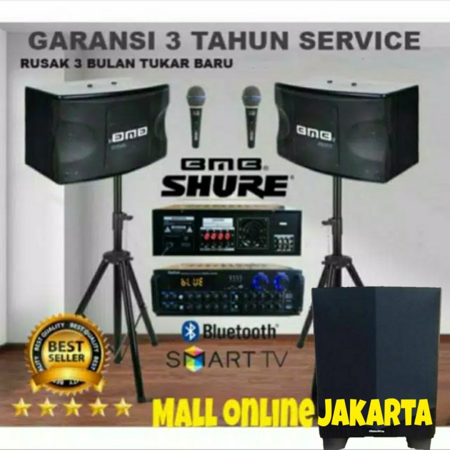 Paket karaoke bmb 10 inch subwoofer aktif 12 inch sound system