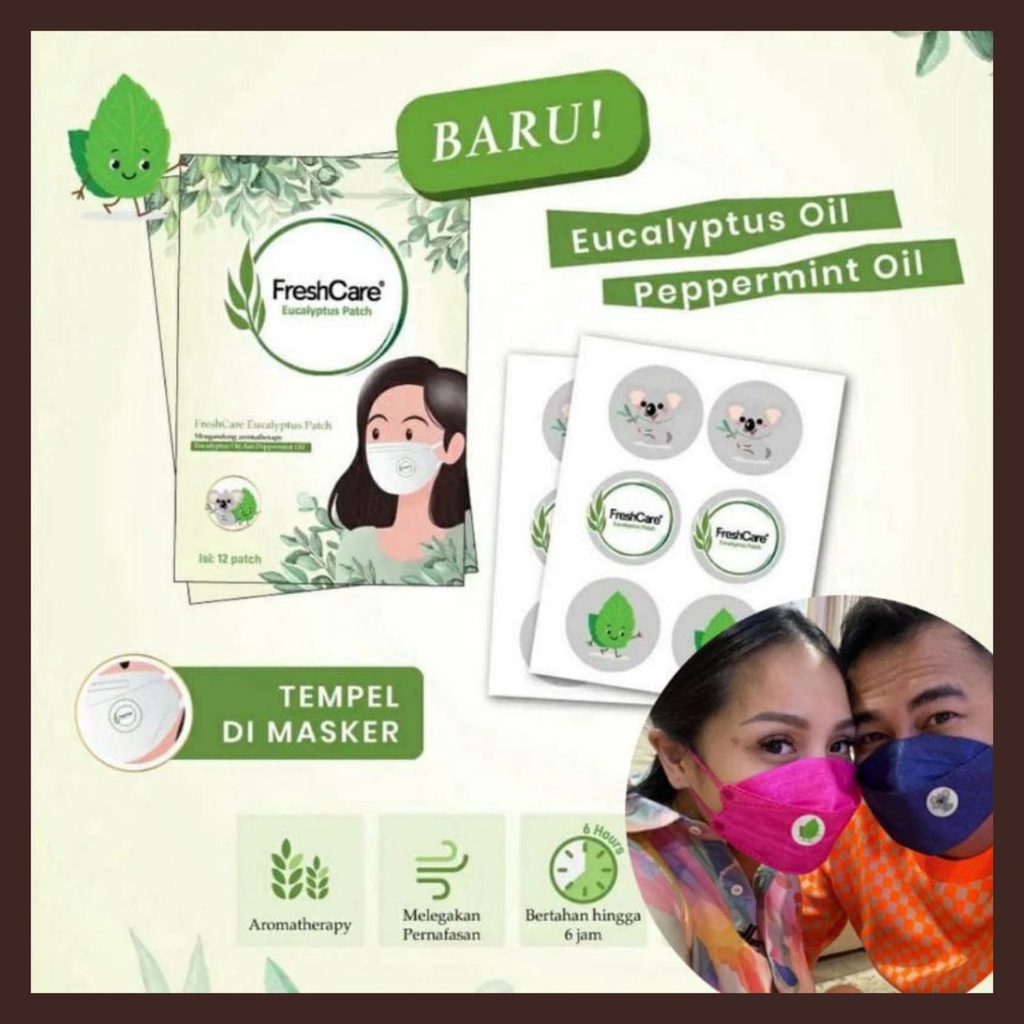 Fresh Care Eucalyptus Patch isi 12 - Freshcare Patch- Sticker masker untuk batuk pilek dan anti kuman