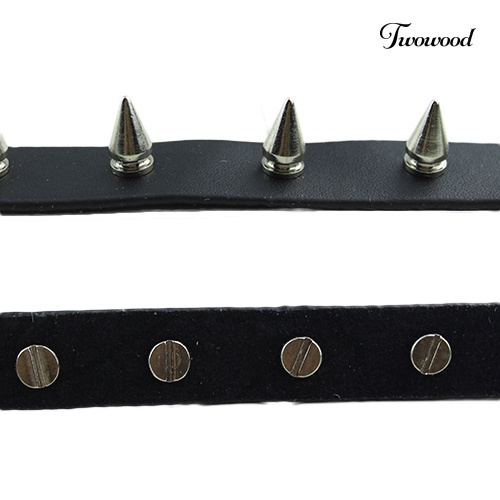 Kalung Choker Bahan Kulit Imitasi Gaya Gothic Punk Untuk Pria Dan Wanita