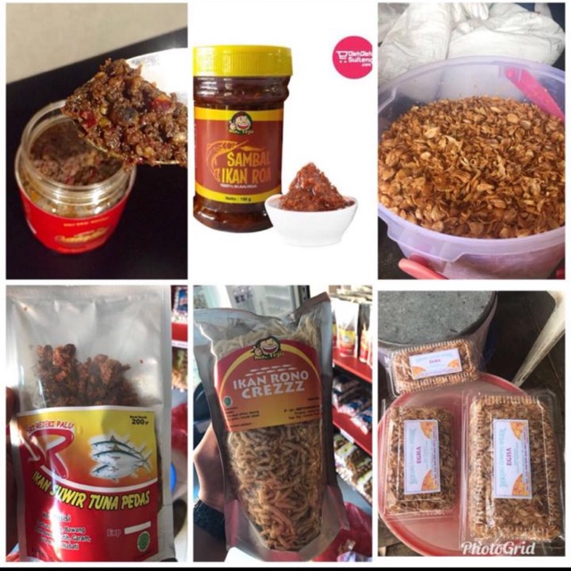 

Roa cakalang bawang goreng roti kepang khas palu