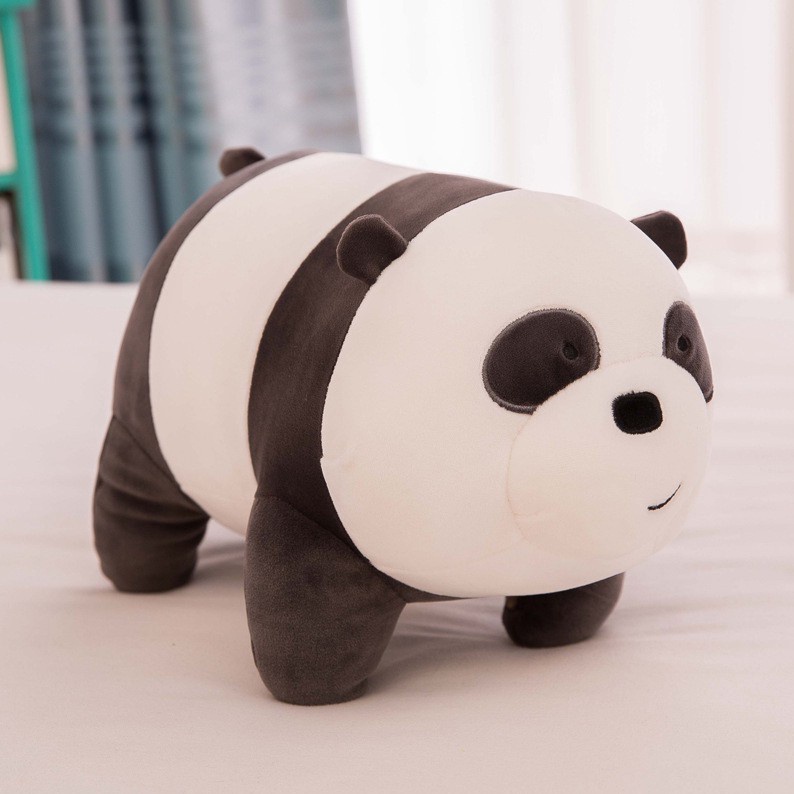 Boneka We Bare Bears Motif Duduk Boneka Beruang Cokelat Putih Panda