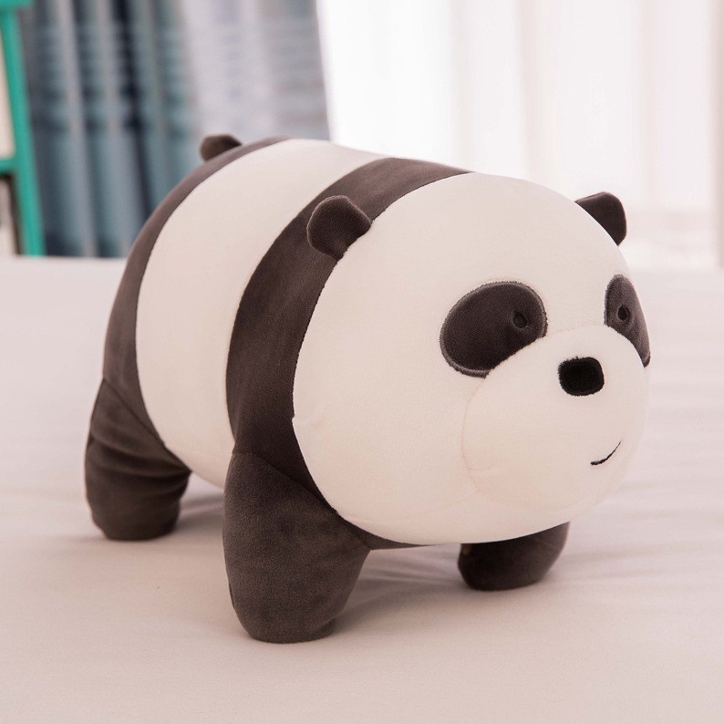 Boneka We Bare Bears Motif Duduk Boneka Beruang Cokelat Putih Panda