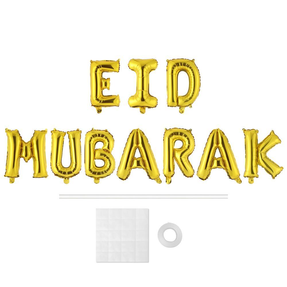 Suyo Balon Foil Motif Eid Mubarak Ukuran 16 Inch Untuk Dekorasi Pesta