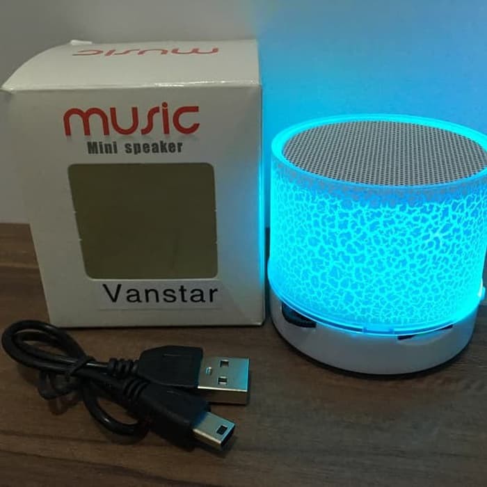 Mini Speaker Bluetooth Lampu USB Memori Suara Jernih Merk Vanstar