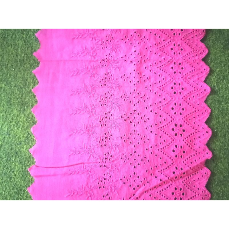 Renda rajut/renda list pink lebar