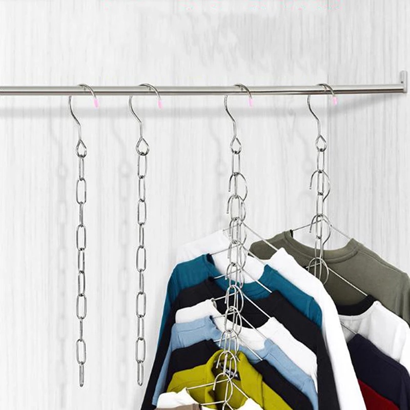 [Hanging Chain Hook For Organizing And Storing Clothes / Wardrobe Organizing, Space-saving Clothing Organizing Hanger / Household Storage Hook]