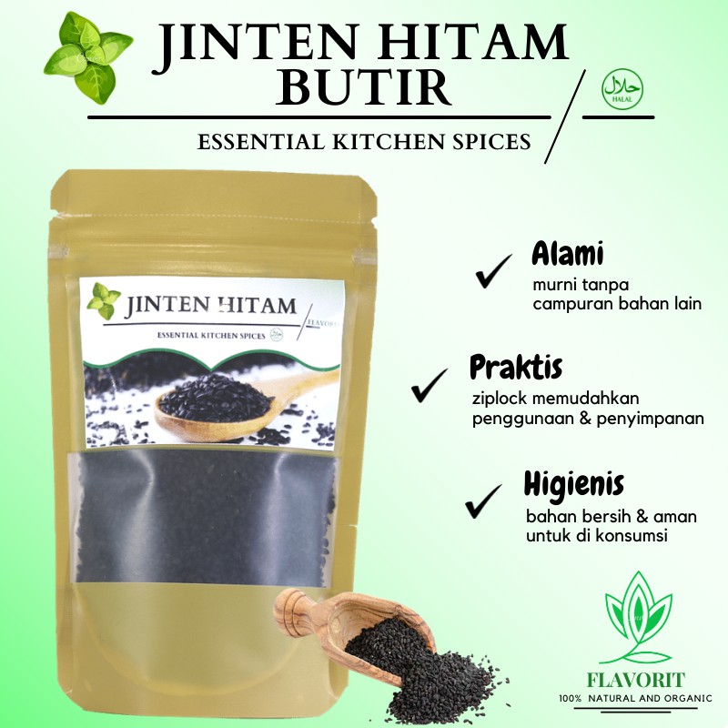 Jinten Hitam Butir Rempah Rempah Bumbu Masakan 50 gr