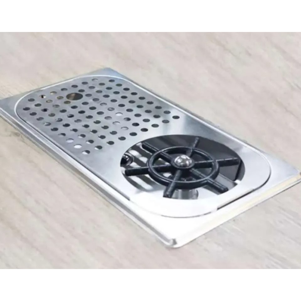 Jug Rinser + Net Bar Glass Stainless Steel Washer Bar Rinser Tray Jug Rinser Pembersih Gelas dan Mil