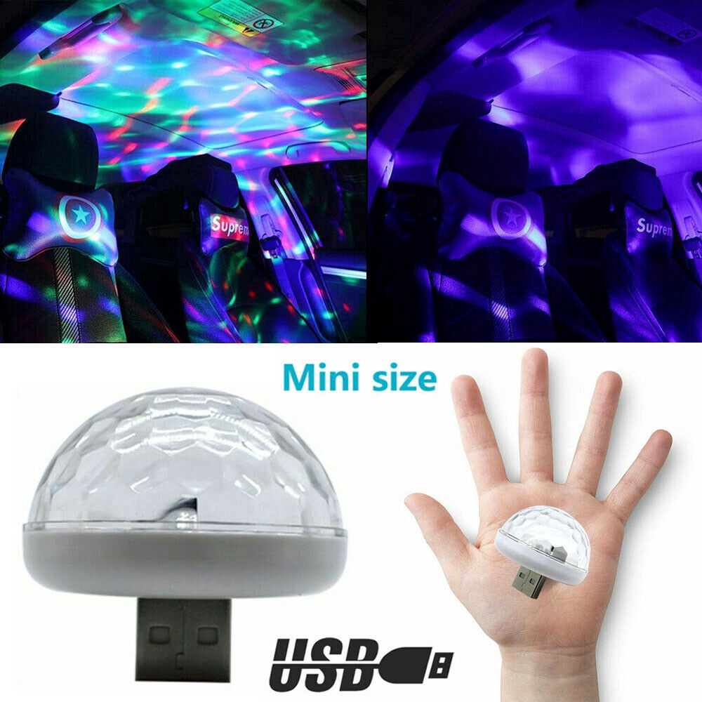 L-17 Disco Party USB Colorful Neon Lights Car Decor