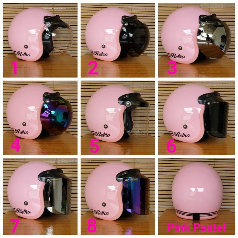 helm bogo glossy pink