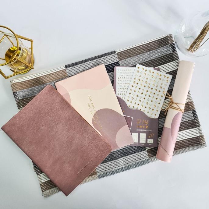 

ARAMI Leather Notebook Set w/ Gift Box Sticker Hadiah Set Buku Catatan