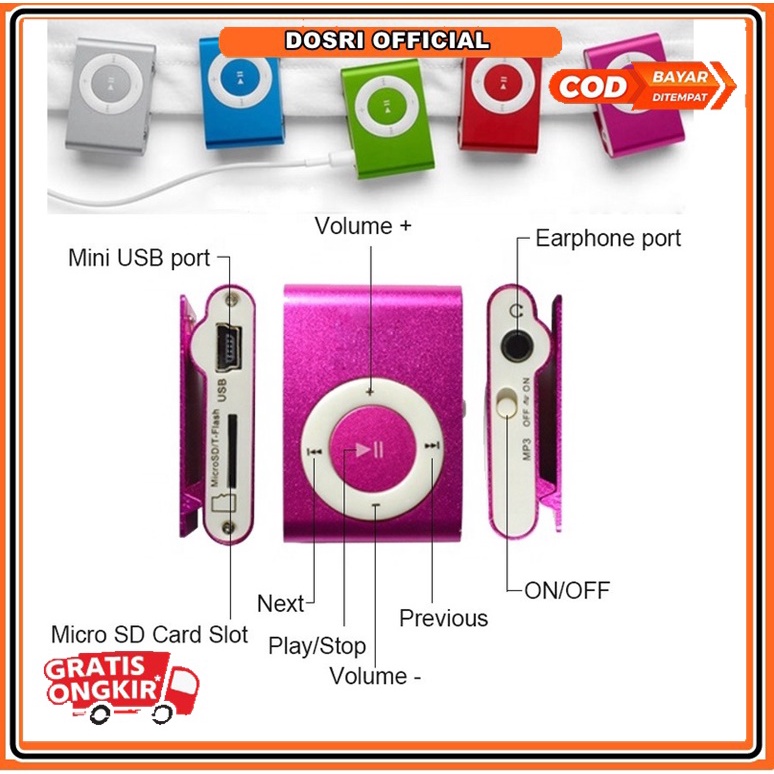 [BISA COD] Music Box Mp3 Sportive Enjoy Musik Kotak Free Headset