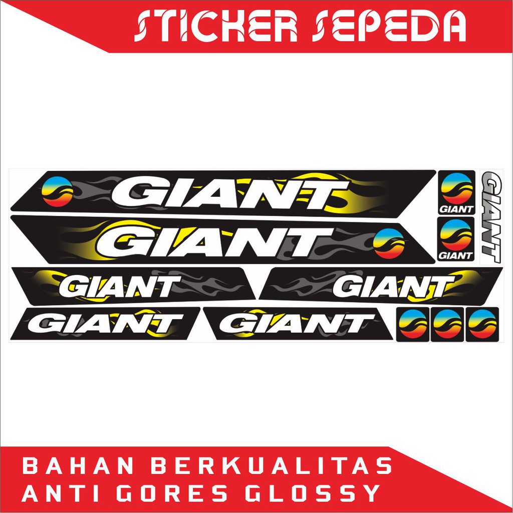 STICKER SEPEDA GIANT - STICKER SEPEDA MEREK GIANT - 03 -SAHILA STICKER