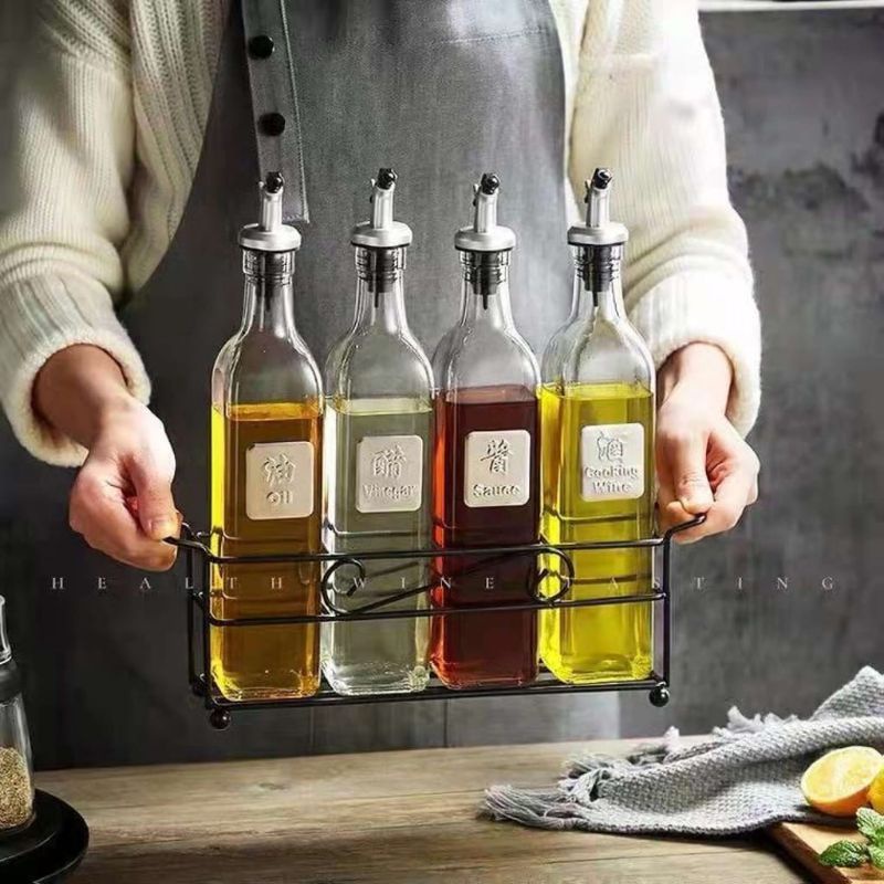 Botol Minyak Kaca 500ml Glass Oil Bottle Dispenser Sauce Vinegar 500 ml