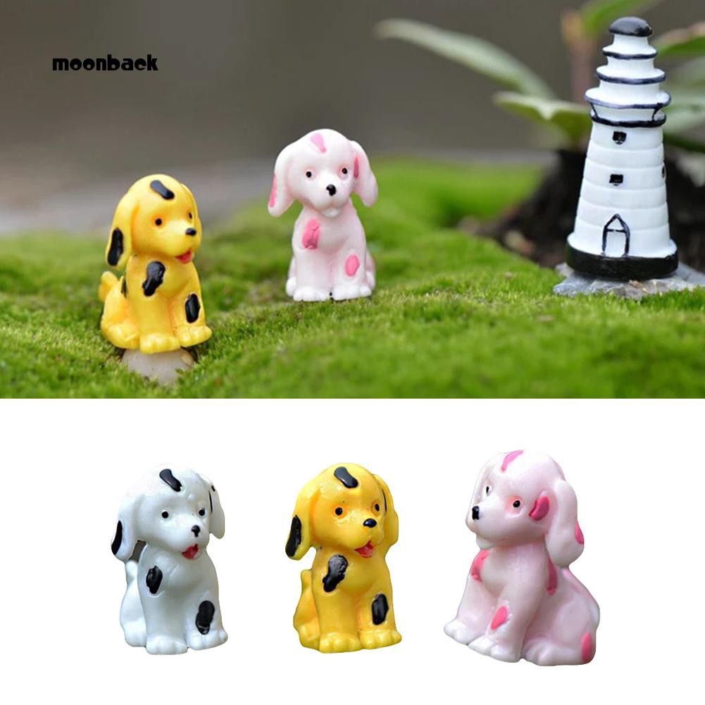 Mbatan 2pcs Miniatur Anjing Dalmatian Bahan Resin Untuk Dekorasi