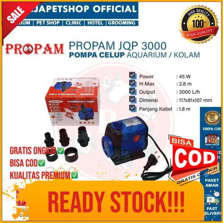 ( Pompa Air ) Sunsun Propam Jqp 3000 Water Pump Kolam Aquarium