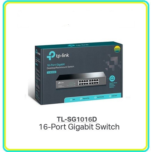TPLINK TL-SG1016D Switch 16 Port Gigabit Metal Desktop