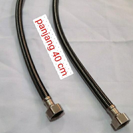 :::::::] Slang flexsibel anyam panas dingin 40cm selang fleksibel kran wastapel