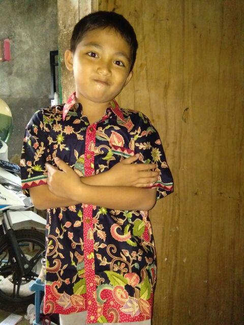 Hem Kemeja Batik Anak Cowok Gentong Hitam