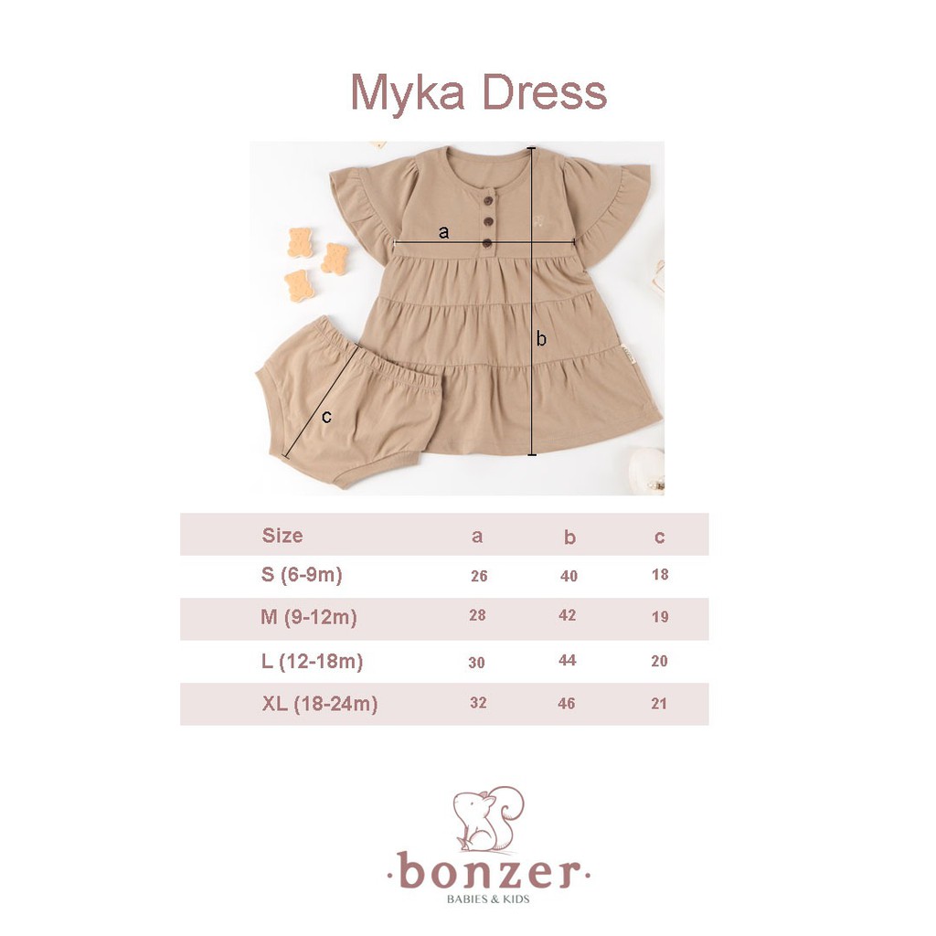 PROMO 7.7 PROMO BAJU LEBARAN MURAH BONZER MYKA DRESS SET DRESS BAYI ANAK FASHION ANAK PEREMPUAN