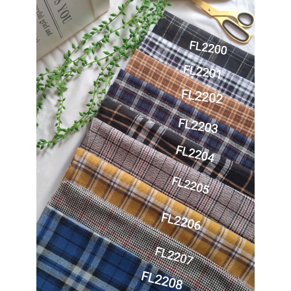 5-50 kain flanel bahan kotak katun yarndyed harga per 0.5meter/kain meteran happychild