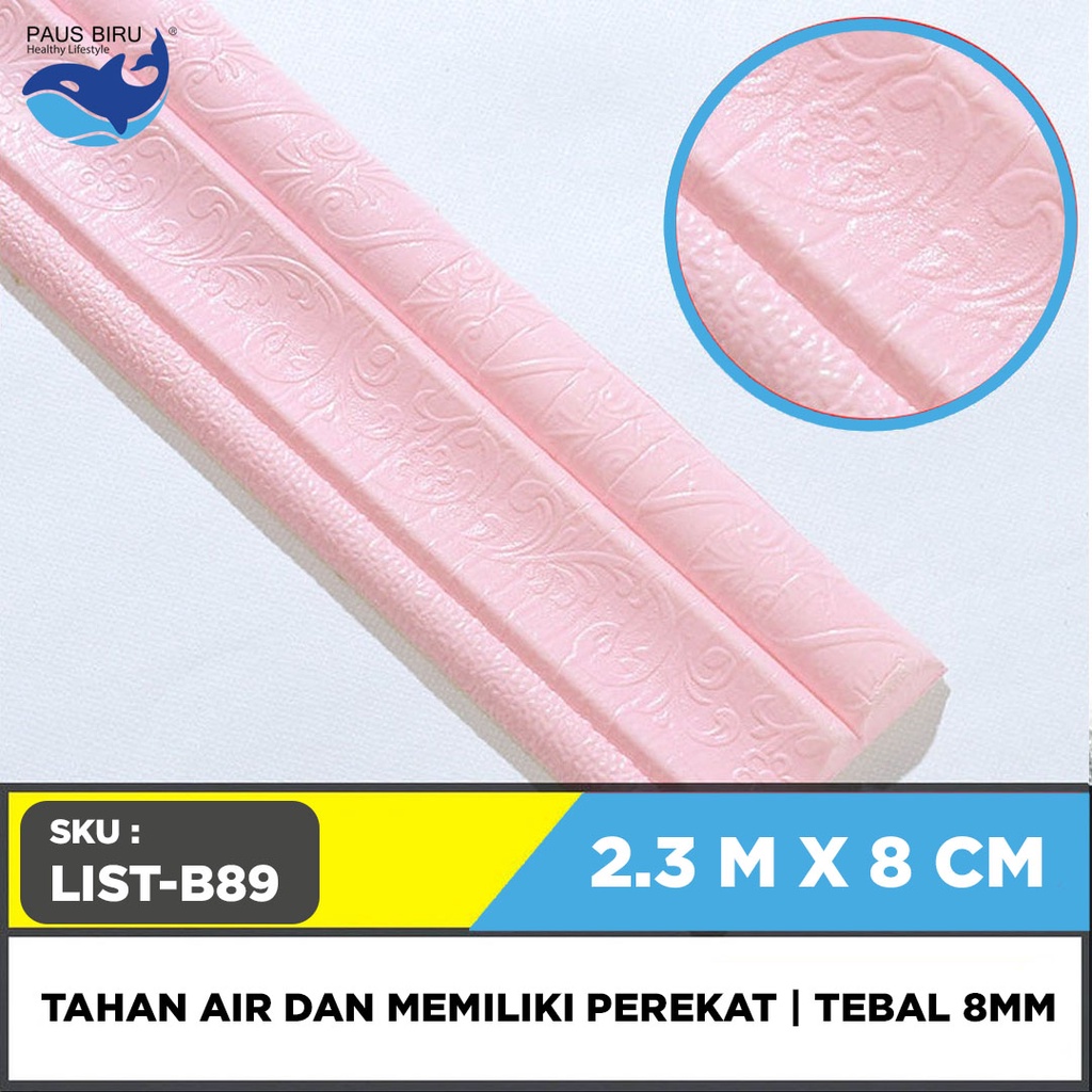 Paus Biru - Wall Border List / Wallborder Foam 3D / List dinding 3D 2.3 M-LIST B89