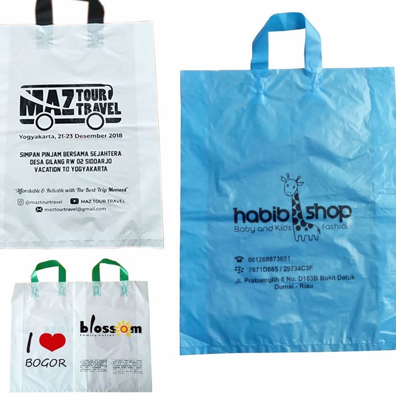 

Sablon Kantong Plastik Kresek Softhandle 30 x 40 cm